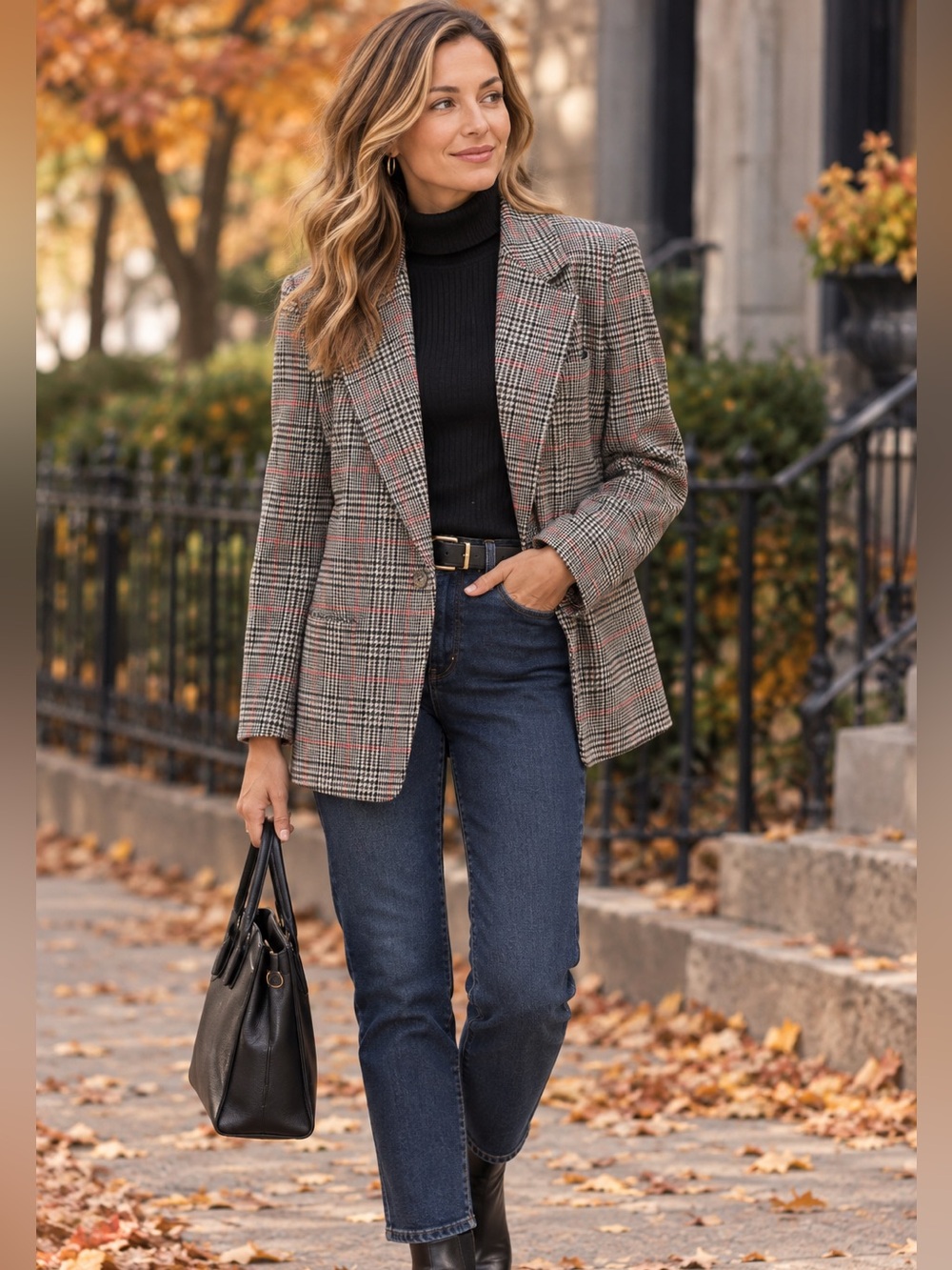 Requirements sz 12 vintage wool plaid preppy blazer NWT